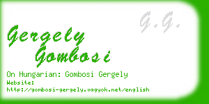 gergely gombosi business card